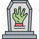 Spooky Hand On Grave Grave Gravestone Icône