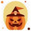 Spooky Jack Lantern Halloween Pumpkin Icon
