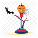 Spooky Lamppost Scary Lamppost Halloween Lamp Icon