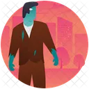 Spooky Man Scary Human Halloween Costume Icon