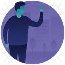 Spooky Man Scary Human Halloween Costume Icon