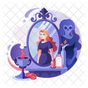 Spooky Mirror Reflection Mystical Icon