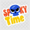 Spooky Skull Scary Skull Spooky Time Symbol