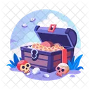 Spooky Treasure Chest Scary Icon