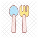 Spoon And Fork Child Feeding Icon