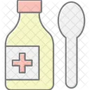 Spoon Syrup Lineal Color Icon Icon