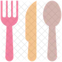 Spoons Set Flatware Fork Icon
