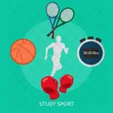스포츠 교육 과학 아이콘