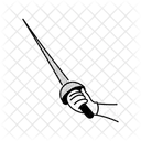 Half Tone Fencing Excercise Illustration Fencing Sport Icon