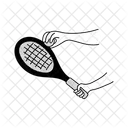 Half Tone Tennis Service Illustration Tennis Sport Icon