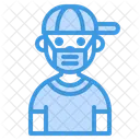Sport Boy With Mask  Icon