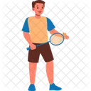 Sport Character Badminton Icon