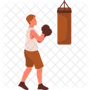 Sport Character Boxing Icon