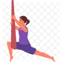 Sport Character Flying Yoga Icon