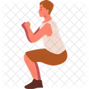 Sport Character Squat Icon