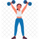Sport Character Weightlifting Icon