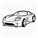 Sports Car Racing Vehicle Icon