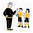 Sports Coach Guiding Trainer Icon