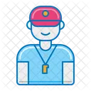 Sports Coach Match Referee Captain Icon