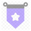 Sports Flag Monogram Icon