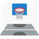 Sports Hall Basket Ball Basketball Court Icon