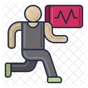 Sports Science Running Heartbeat Icon