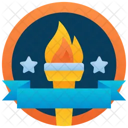 Sports Torch Badge  Icon