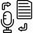Sprachsynthese Zeilensymbol Icon