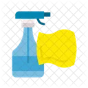 Sprayer With Cloth Fashion Bottle Icon