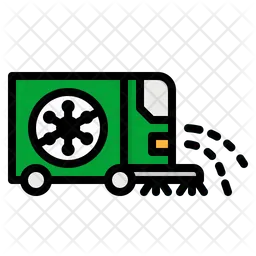 Spraying Disinfectant Truck  Icon