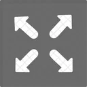Spread Arrows Enlarge Icon