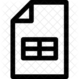 Spreadsheet Icon - Download in Line Style