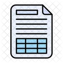 Table Document Cell Icon
