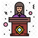Sprecherin Politikerin Rede Symbol