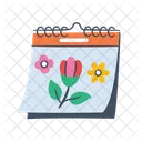 Calendar Time Flower Icon