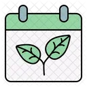 Calendar Growing Sprout Icon