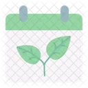 Calendar Growing Sprout Icon