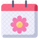 Calendar Flower Spring Icon
