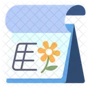 Spring Flower Calendar Icon