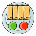 Spring Roll Spicy Chicken Roll Icon