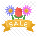 Season Sale Banner Flower Sale Spring Sale Icon