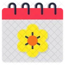 Spring Season Summer Calendar Daybook Icon