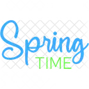Spring Time Quote Lettering Icon