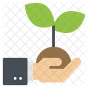 Hand Sprout Plant Icon