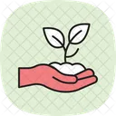 Sprout Hand Organic Icon