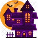 Spukhaus Schloss Halloween Symbol