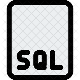 Sql File Icon - Download in Colored Outline Style