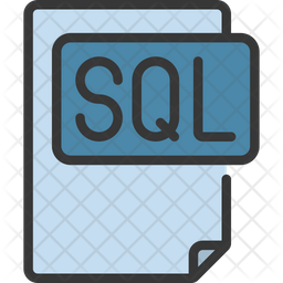 Sql File Icon - Download in Colored Outline Style