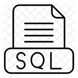 Sql File Icon - Download in Line Style