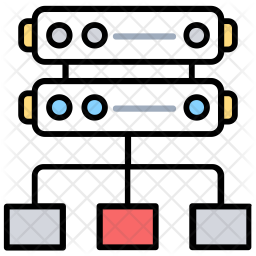 SQL Server Icon - Download in Colored Outline Style